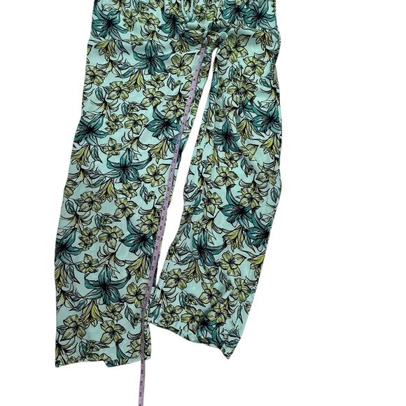 Beach Riot Blue Lagoon Pants XL Pull On Floral Hawaiian Swim Coverup Palazzo - Picture 9 of 10